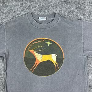 United Soft Goods T-Shirt Mens Size L Gray Deer Abstract Animal Graphic